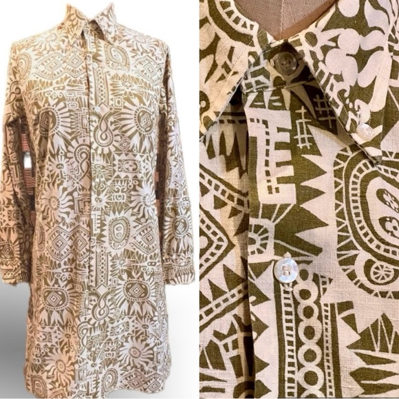john meyer of norwich Dresses & Skirts - Vintage 60s mid century MCM Twiggy shift mini dress aztec John Meyer of‎ Norwich